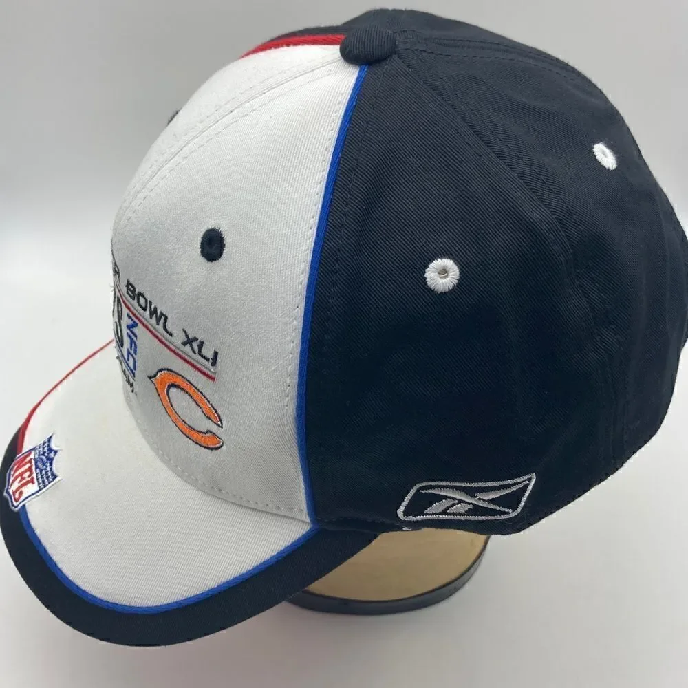 NWT NFL Super Bowl XLI Colts Bears Mens Baseball White/Black Cap